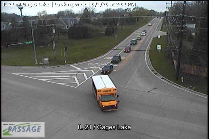 Traffic Cam IL 21 at Gages Lake