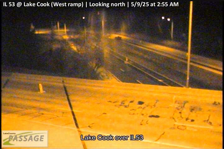 camera snapshot for IL 53 at Lake Cook (West ramp)