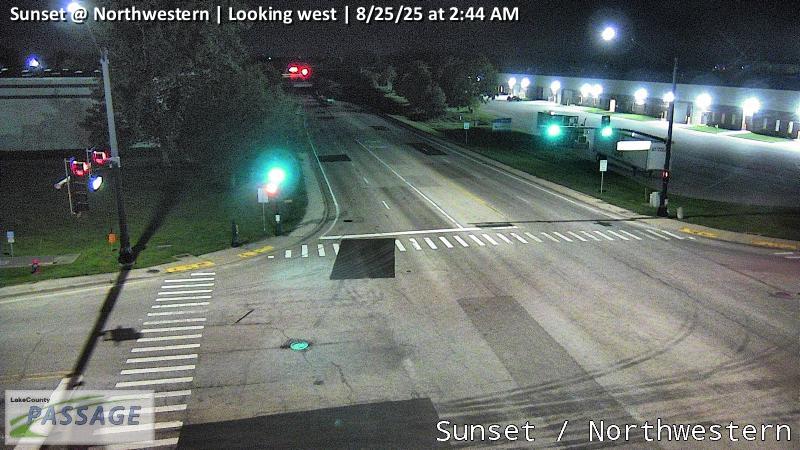 Traffic Cam Sunset at Northwestern