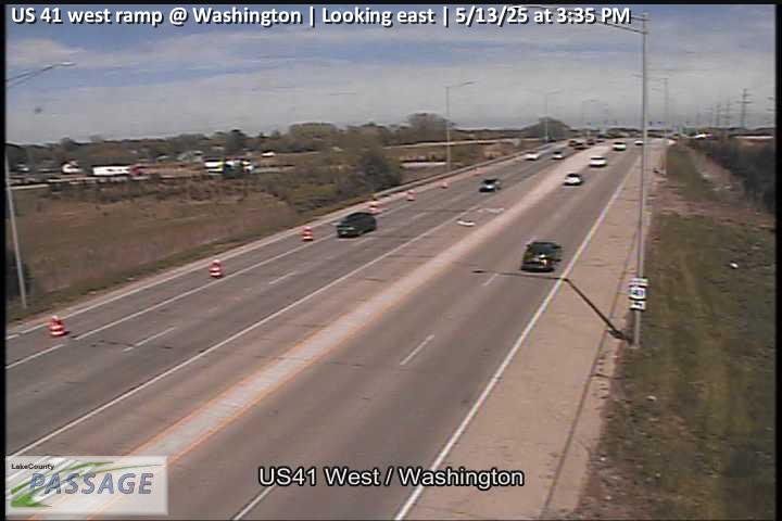 Traffic Cam US 41 west ramp at Washington