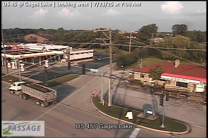 Traffic Cam US 45 at Gages Lake - W